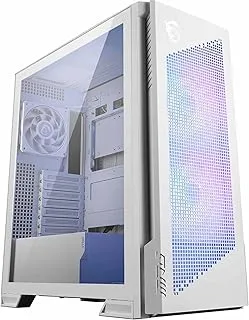 MPG Velox 300R Airflow PZ White - Mid-Tower Gaming PC Case - 160 mm Dual Layer Blades Fan - Supports up to 360 mm Radiator - EZ DIY Features - Back-Connect ATX Motherboard Support