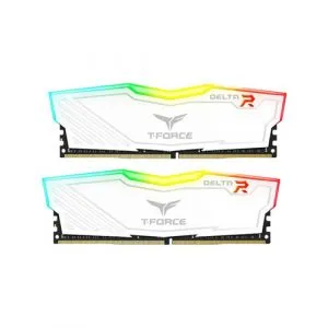 Teamgroup T-Force Delta RGB 16GB (16GBx1) DDR4 3200Mhz CL16 Desktop RAM White (TF4D416G3200HC16F01)
