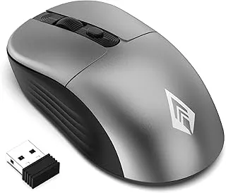 Archer Tech Lab Wireless Mouse, 2.4GHz USB Nano Receiver, 3 DPI (800/1200/1600), Ergonomic Lightweight Design 55g, 10M Range, Plug & Play, 2 Million Clicks, for Windows PC/Laptop (Precision 100-Grey)
