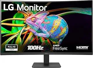 LG 32MR50C -32 Inch Full HD Curved Monitor (1920 x 1080) with 100Hz, 5ms, VA Panel, AMD FreeSync™, HDMI X 2, VGA, Headphone Out, Tilt, Reader Mode, Flicker Safe, 3-Side Virtually Borderless