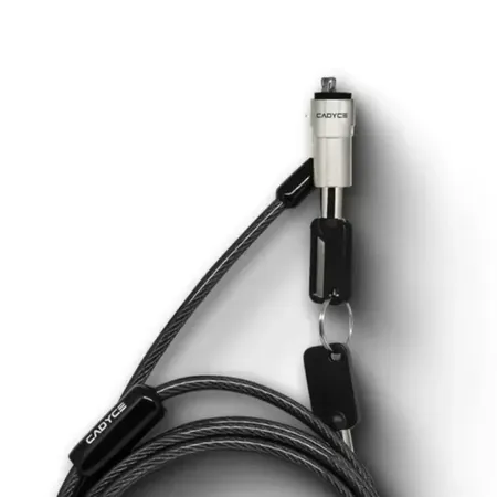 Cadyce CA-KWCLK Keyed Wedge Cable Lock for Noble Wedge Slot with Twisted Steel Cable and 2 Keys