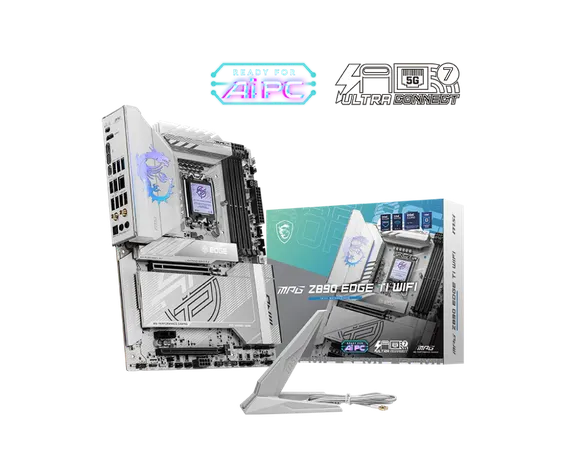 MSI MPG Z890 Edge Ti WiFi DDR5 Intel LGA 1851 ATX WiFi 7 PCIe 5.0 Gaming Motherboard