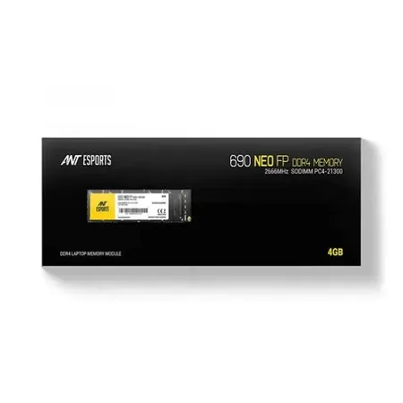 ANT ESPORTS 690 Neo FP 4GB ( 4GB x 1 ) 2666MHz DDR4 Laptop RAM ( CL19 )