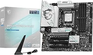 MSI B860M Gaming Plus WiFi Motherboard, mATX - Supports Intel Core Ultra Processors (Series 2), LGA 1851 - DDR5 Memory Boost 8800+ MT/s OC, 1 x PCIe 5.0 x16, 1 x M.2 Gen5, 5G LAN, Wi-Fi 7