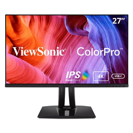 VIEWSONIC VP2756-4K 68.58CM (27") 4KUHD MONITOR | PANTONE VALIDATED | 100% SRGB| FACTORY PRE-CALIBRATED MONITOR 60W CHARGE BACK USB-C, CAM/CAD MODE, POWERFUL COLOR, DELTA E<2 REGIST6-4K