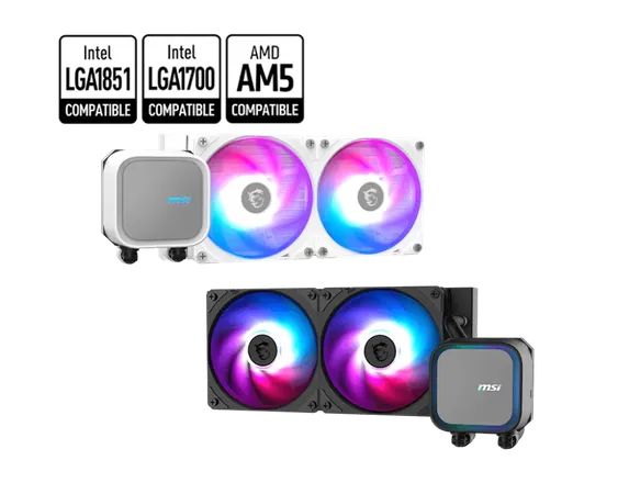 MSI MAG CORELIQUID A13 240 AIO CPU LIQUID COOLER - WHITE