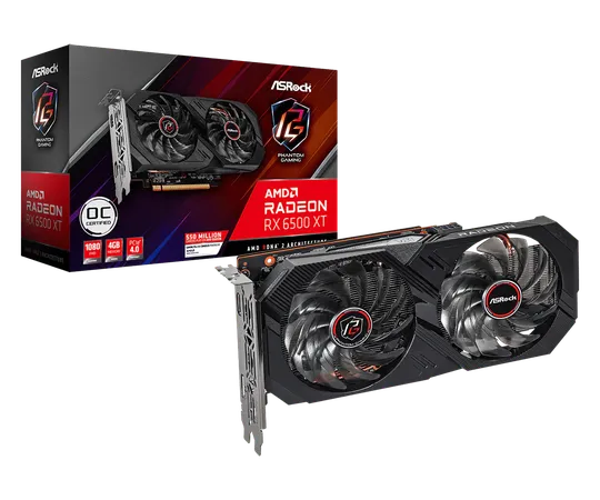ASROCK RX 6500 XT PHANTOM GAMING D OC 4GB GAMING GRAPHICS CARD