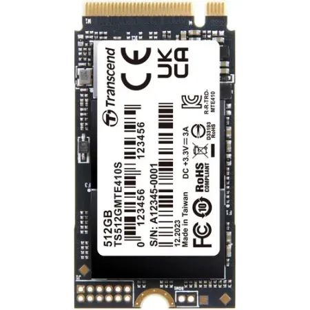 Transcend 512GB | PCIe M.2 SSD 400S | 42mm | MTE400S | 3D NAND Flash | NVMe PCIe Gen3 x4 | up to 2,000/1,100 MB/s | 100 TBW | 5 Yrs. Warranty