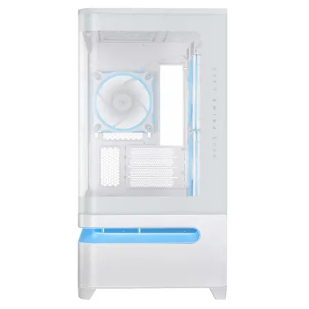 ASUS Prime AP202 TG ARGB Micro‑ATX Computer Case with Curved Tempered Glass- White