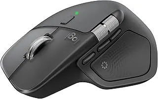 Logitech MX Master 4, Ergonomic Wireless Mouse with Advanced Performance Haptic Feedback, Ultra-Fast Scrolling, USB-C Charging, Bluetooth, Windows, MacOS - Graphite