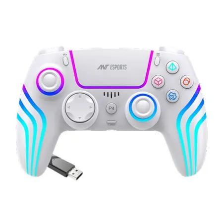 Ant Esports GP400 RGB Wireless White Game Controller with Touch Pad