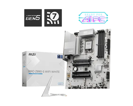 MSI PRO Z890-S WiFi Motherboard - White...