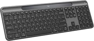 Logitech Signature Slim Solar+ Wireless Keyboard, Solar and Artificial Light Powered, Durable Battery That Lasts up to 10 Years, Customizable Keys, Bluetooth