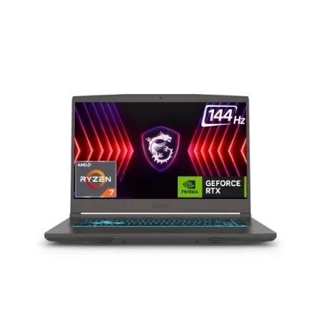 MSI THIN A15 B7UC-481IN RYZEN 7 7735HS/DDR5 8GB*2/1TB NVME PCIE SSD GEN4X4 /RTX 3050 4GB, GDDR6 4GB/WINDOWS11 HOME/2 YEAR WARRANTY TERM