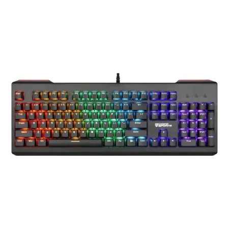 Coconut Storm Mechanical 104 Keys Wired Gaming Keyboard, Rainbow Backlighting, All Anti-Ghosting Keys (White)