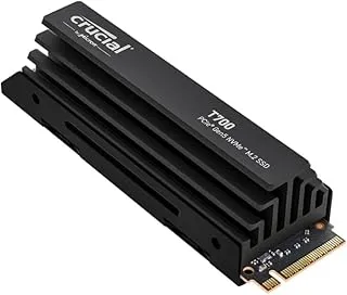 Crucial T700 4TB Gen5 NVMe M.2 SSD with heatsink - Up to 12,400 MB/s - DirectStorage Enabled - CT4000T700SSD5 - Gaming, Photography, Video Editing & Design - Internal Solid State Drive