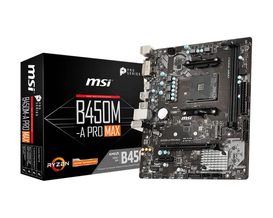 MSI B450M-A PRO MAX AMD AM4 MOTHERBOARD