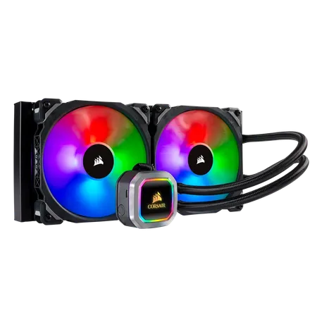 CORSAIR HYDRO SERIES, H115I RGB PLATINUM, 280MM RADIATOR, DUAL 140MM ML SERIES PWM FANS, RGB LIGHTING AND FAN CONTROL WITH SOFTWARE, LIQUID CPU COOLER