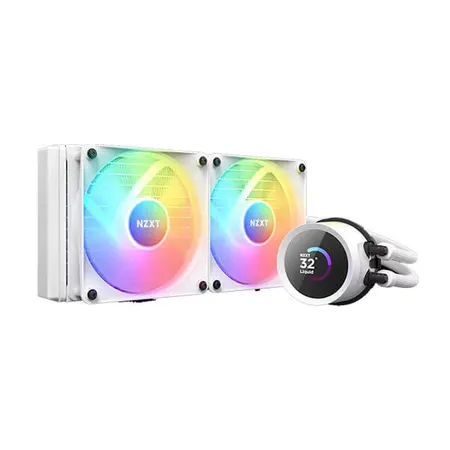 NZXT Kraken 280mm RGB CPU Liquid Cooler (With LCD Display) (White)