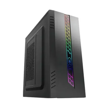 Circle Glare 3.0 with SMPS (ATX) Cabinet – C-DOT RGB Variant (Black)