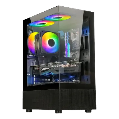 ANT ESPORTS CRYSTAL X2 MID-TOWER ATX CABINET BLACK
