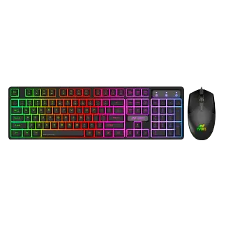 ANT ESPORTS KM1650 RGB MEMBRANE WIRED GAMING KEYBOARD & RGB MOUSE COMBO -BLACK