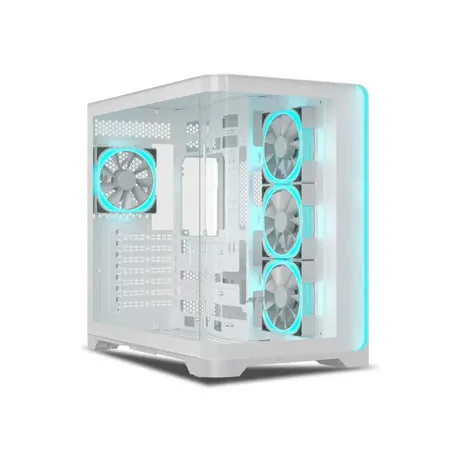 Ant Esports Crystal ARC Gaming Mid Tower Case-White