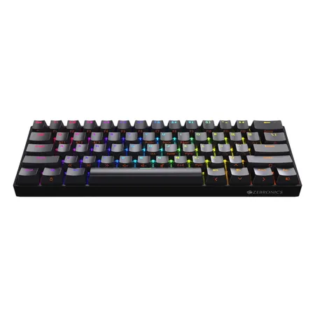 ZEBRONICS Zeb-Max Ninja 60% RGB Mechanical Wireless Gaming Keyboard ( White ) ( Blue Switch )