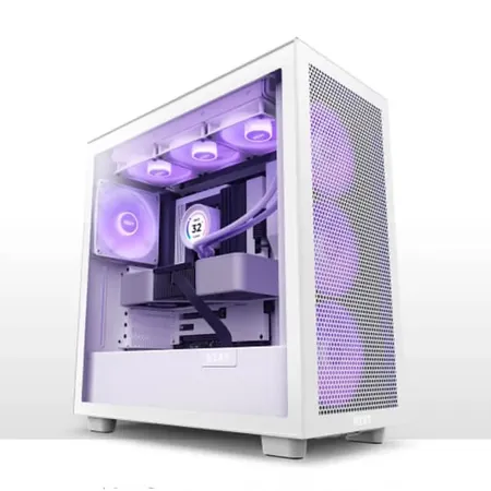 NZXT H7 Flow RGB (2024) ATX Mid Tower Airflow Cabinet (White)