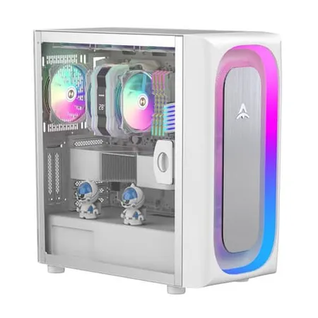 Alseye Ai Pro ARGB Mesh White E-ATX Mid Tower Case