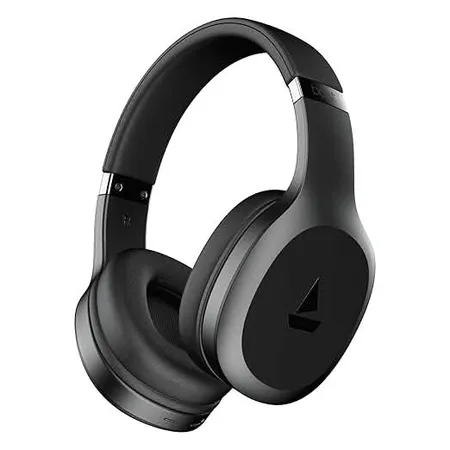 Boat Rockerz 412 40Ms Low Latency, Bluetooth Wireless Over Ear Headphone with Mic (Active Black)