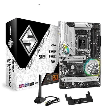 ASRock B650E Steel Legend Wi-Fi AMD AM5 DDR5 7600+ OC ATX Motherboard