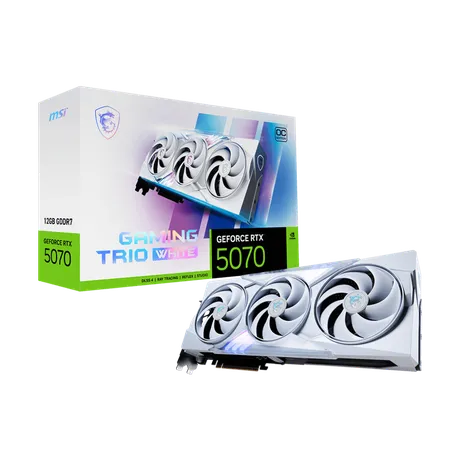 MSI RTX 5070 Gaming Trio OC 12GB GDDR7 Graphic Card White