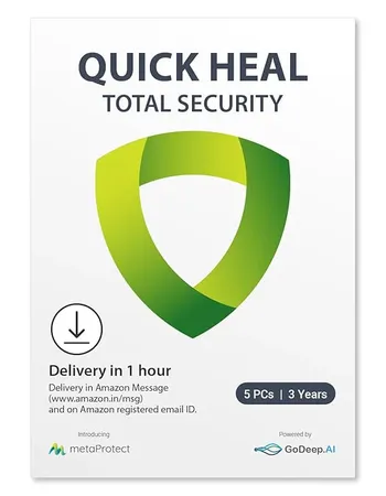QUICK HEAL TOTAL SECURITY STANDARD 5 USERS 3 YEARS 2HRS EMAIL DELIVERY