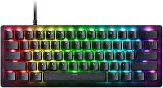 Razer Huntsman V3 Pro Mini Mechanical Gaming Keyboard |Wired USB | Analog Optical Gen-2 | Rapid Trigger & Snap Tap | Adjustable Actuation | Doubleshot PBT |RGB 60% Compact Black RZ03-04990100-R3M1