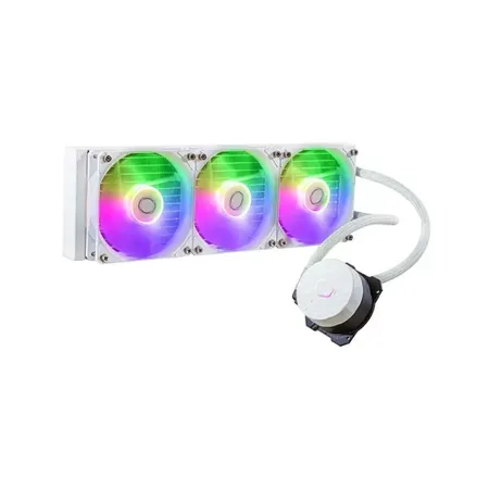 Cooler Master MasterLiquid 360L Core ARGB 360mm Close-Loop PWM AIO CPU Liquid Cooler - White