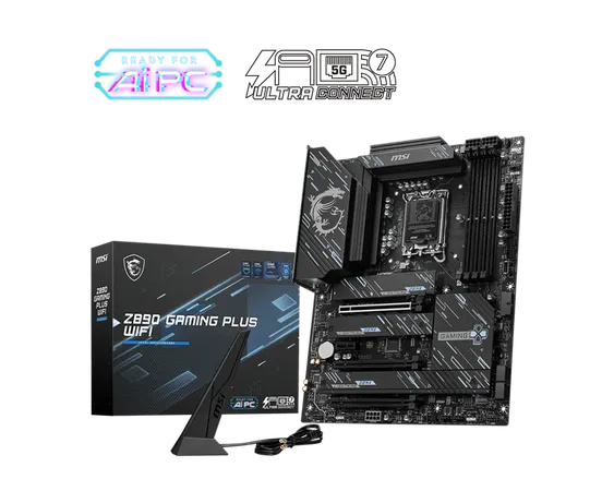 MSI Z890 Gaming Plus WiFi DDR5 Intel LGA 1851 ATX WiFi 7 PCIe 5.0 Gaming Motherboard