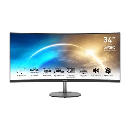 MSI Pro MP341CQ 34 Inch 116.25% SRGB Business Monitor