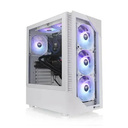 THERMALTAKE View 200 ARGB ATX Snow Mid Tower Cabinet (White)