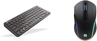 Portronics Bubble Multimedia Wireless Keyboard 2.4 GHz & Bluetooth 5.0 Connectivity, Noiseless Exper