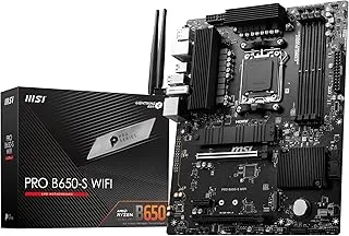 MSI PRO B650-S WiFi ProSeries Motherboard (AMD AM5, ATX, DDR5, PCIe 4.0, M.2, SATA 6Gb/s, USB 3.2 Gen 2, HDMI/DP, AMD Ryzen 7000 Series Desktop Processors)