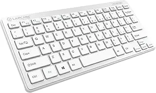 Lapcare D-lite Plus Wireless Keyboard with 2.4 GHz & 87 Keys, 8 Million Key Life, Minimalist Design,Compatible Window98, ME, 2000, XP, Windows VISTA/7/8/10,Linux (D-Lite + Silver)