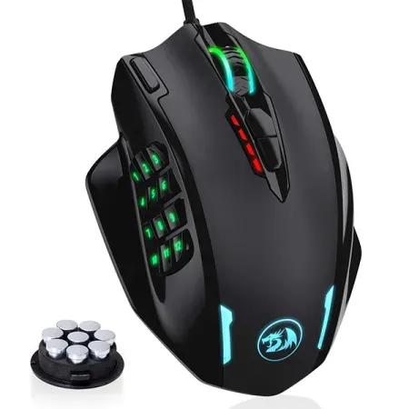 REDRAGON M908 Impact RGB LED Wired Ergonomic Gaming Mouse ( M908 ) ( 3200DPI / 6 Macro Button ) ( Black )