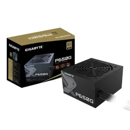 Gigabyte 650 Watt 80+ Gold P650G Watt Power Supply Black, 5 Years Warranty