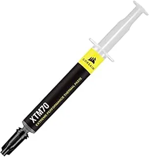 Corsair XTM70 Extreme Performance Thermal Paste, 3g for Intel & AMD Processors up to 250W+ TDP - Low Viscosity, Easy Application, Three Included Cleaning Wipes and Applicator Kit for Desktop