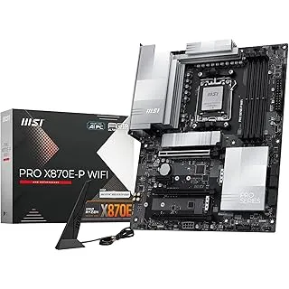 MSI PRO X870E-P WiFi Motherboard, ATX - Supports AMD Ryzen 9000/8000 / 7000 Processors, AM5-60A SPS VRM, DDR5 Memory Boost (8200+ MT/s OC), PCIe 5.0 x16 & 4.0 x4, M.2 Gen5, Wi-Fi 7, 5G LAN