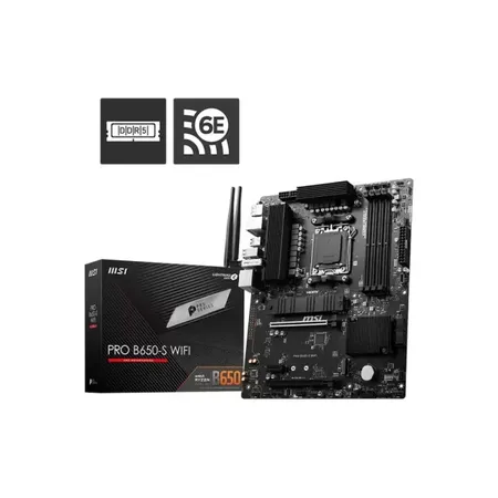 MSI Pro B650-S WiFi DDR5 AMD AM5 ATX WiFi 6E PCIe 4.0 Gaming Motherboard