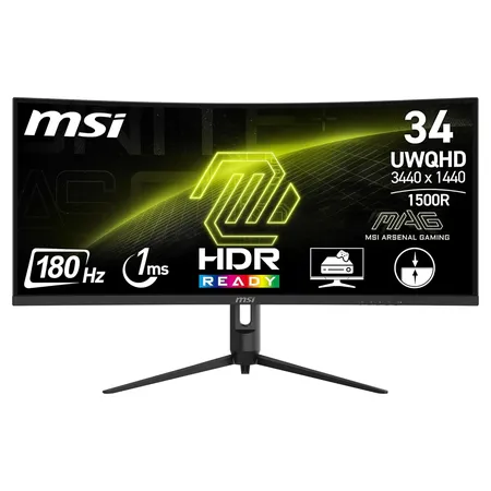 MSI MAG 342CQR E2 34 Inch 2K QHD 180Hz VA Panel 119% SRGB 1MS AMD Freesync Curved Gaming Monitor