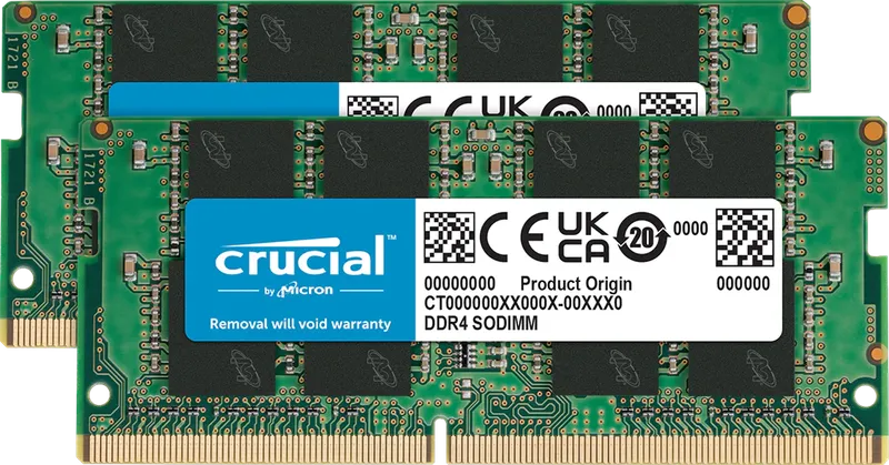 CRUCIAL 32GB KIT (2X16GB) DDR4-3200 UDIMM CL22 DESKTOP RAM CT2K16G4DFRA32A