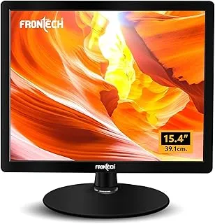 FRONTECH 15.4 Inch HD LED Monitor | Refresh Rate 60 Hz,1280 x 800 Pixels | Wall Mountable Slim Stylish Design with 16.7M Colors | HDMI & VGA Ports, Built-in Power Supply (MON-0068,Black)